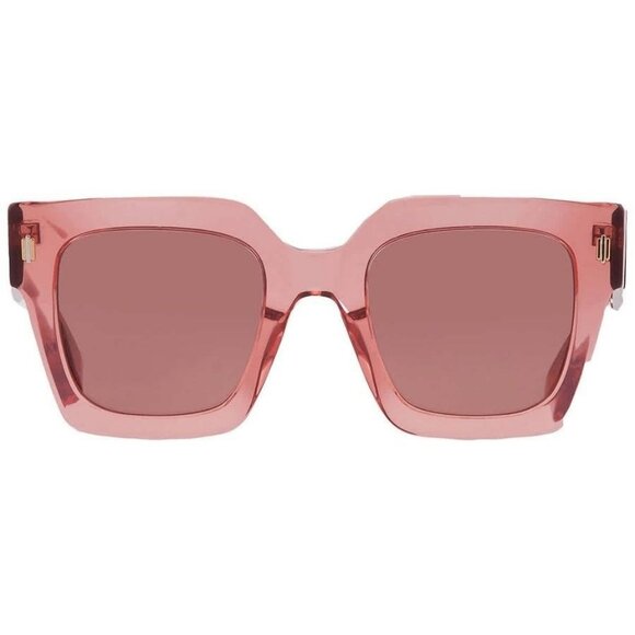 FX01128B Fendi Bordeaux Square Ladies Sunglasses FE40101I 72S 50 FE40101I 72S 50 - Picture 1 of 5